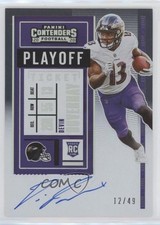 2020 Contenders RPS Variation Playoff Ticket 12/49 Devin Duvernay #132 Auto nd3