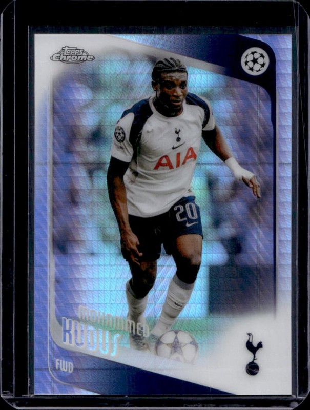 2025-26 Topps Chrome UEFA Mohammed Kudus Prism Refractor #89 Tottenham