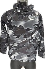 Nike Hoodie Gray Black Camo Boys Youth Large Dri-Fit Hooded Sweatshirt Top