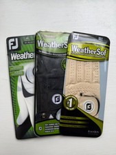 3 NEW FOOTJOY WEATHERSOF GOLF GLOVES - MEN'S SMALL WORN ON YOUR LH