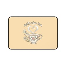 Spill the Tea vintage teacup Desk Mat | flora...