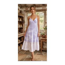 American Eagle Babydoll Dress 6 Lavender Fairy Cottagecore Feminine Beach Dainty
