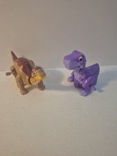 Vintage 1997 Burger King Land Before Time Kids Meal Toy Figures Lot Of 2