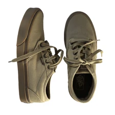 VANS Off The Wall Men Size 7 NEW Tan Camel Canvas Low Casual Athletic Sneakers