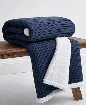 Levtex Mills Waffle Quilted Throw, 50'' x 60'' Navy