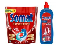 Somat 4In1 Caps 77 Aw Excellence + Somat Duo Power Experten KlarspüLer 750Ml