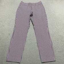 Old Navy Womens 2 Pants Multicolor Plaid Pixie Straight Ankle High Rise Pockets