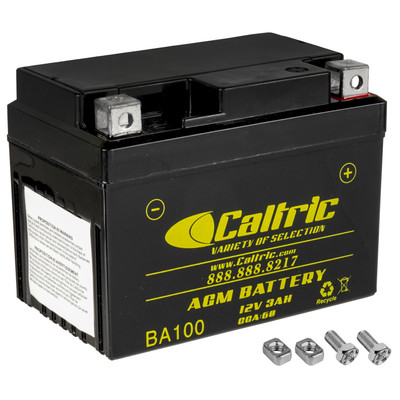 Caltric FTH4L-BS YTX4L-BS ETX4L-BS  GT4L AGM Battery for Kawasaki 12V 3 Ah CCA60