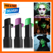Face Body Paint Stick Set 3PCS Black Purple Lime Green Halloween SFX Character