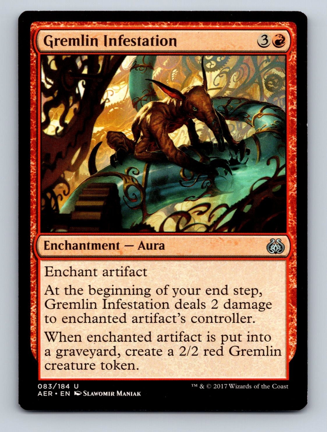 MTG Magic the Gathering Gremlin Infestation Aether Revolt Regular