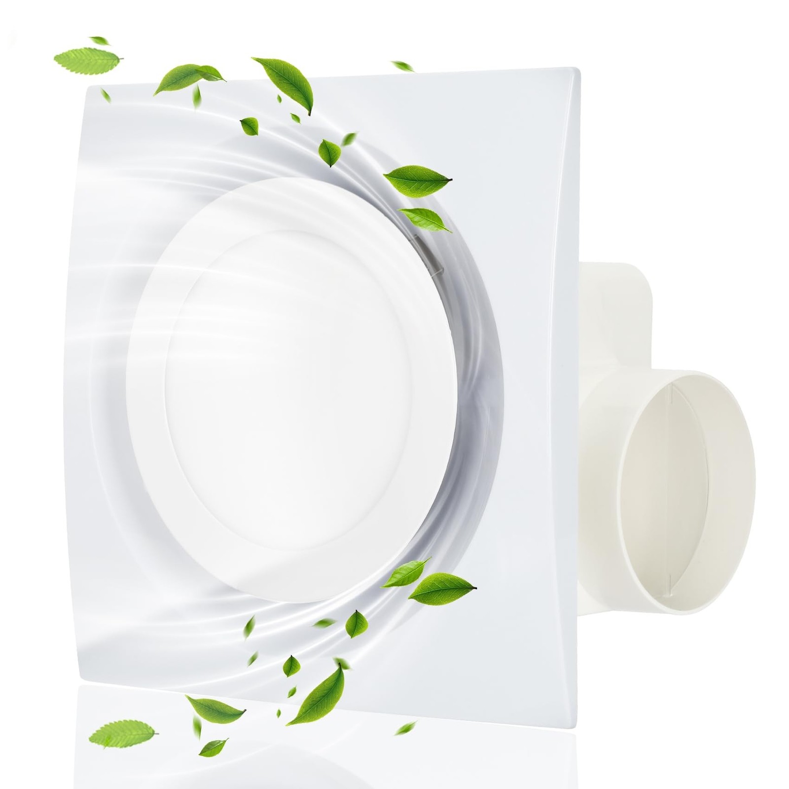 10in Quiet Bathroom Exhaust Fan with Light, Bath room Vent with Light, Shower...