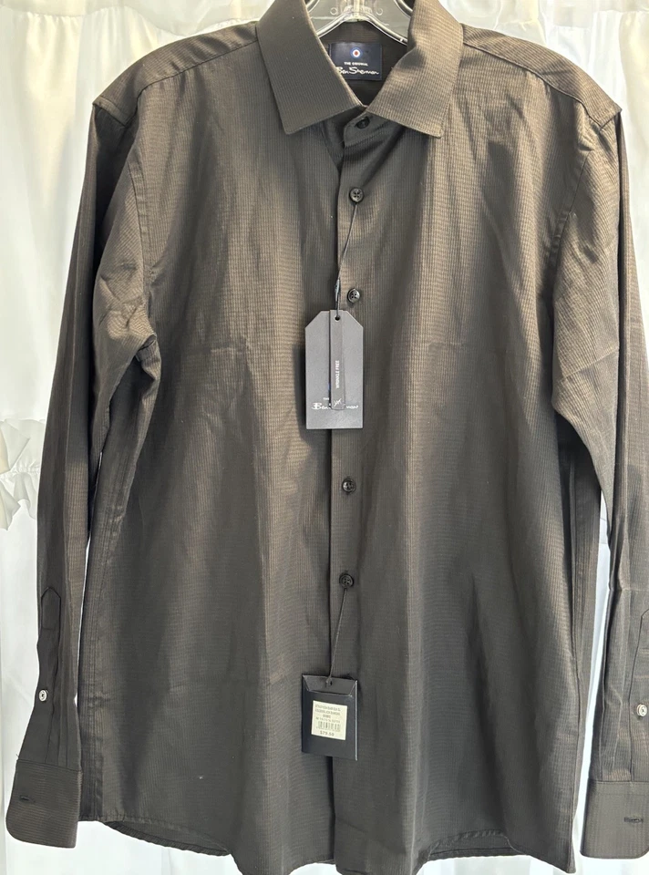 The Original Ben Sherman 正装衬衫纽扣 M 码 15 15 1/2 32-33 修身版型 — 第 2/4 张图片