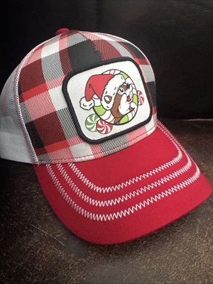New BUC-EES Baseball Cap BUCEES Beaver Trucker Red Plaid Truck Stop Mesh Hat