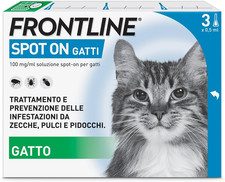 Spot On, 3 Pipette, Gatto, Antiparassitario per Gatti E Gattini Di Lunga Durata,