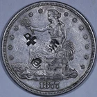 1877-S Trade Dollar (Chopmarks) - $1 Raw XF/AU - Lustrous Example!