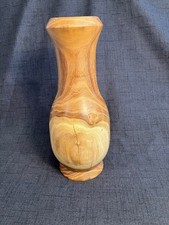 Hand Turned Multicolor Exotic Wood Vase 10"