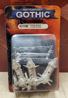 Warhammer 40k Battlefleet Gothic Chaos Infidel Class Raiders Metal NIB