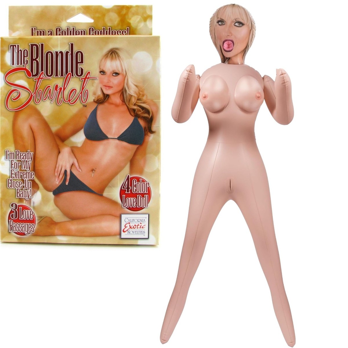 plus sized sex doll The Blonde Starlet Inflatable Sex Love Doll with 3 Holes Sex Toy for Men
