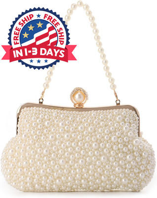 Bolsos de noche de perlas para mujer con cuentas de cristal noble para boda,fies