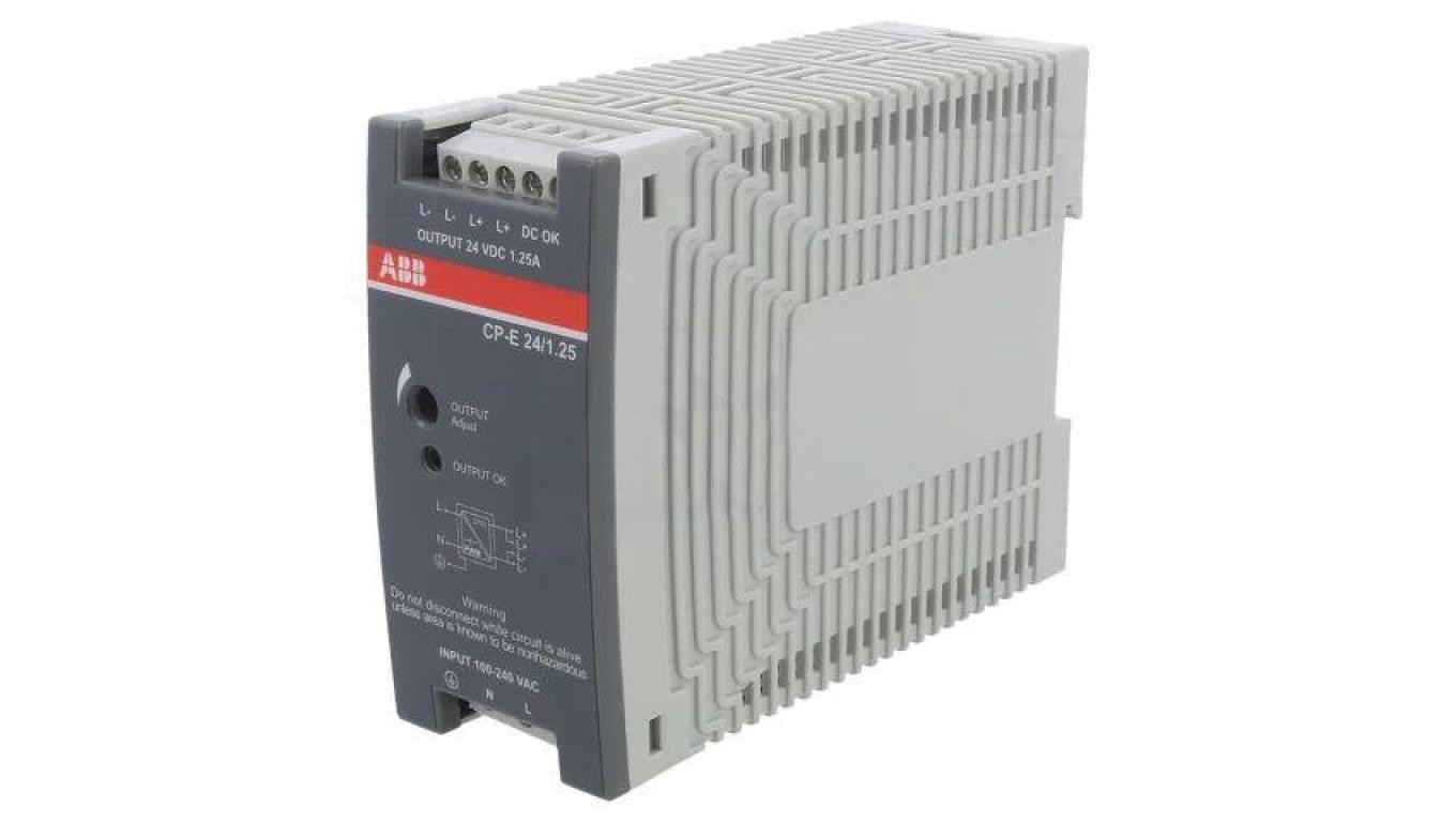 Switching Power Supply for DIN 30W 24VDC 2428V 1SVR427031R0000