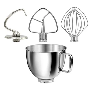 Replacement Stainless Steel Parts Beater, Dough Hook,K45WW 6 Wire Whip Attach...
