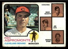1973 Topps #449 Cleveland Indians Leaders (R. Colavito / W. Spahn) - (Low Grade)