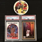 1989 Hoops Michael Jordan #200 PSA 8!  GOAT!! 🔥🔥🔥 + SkyBox card & Pin