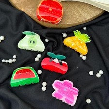 Viral Hair Claw Fruit Style elegant and funky look pack of 4