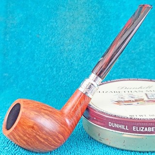 MINT! VIPRATI DOUBLE SILVER 360 STRAIGHT GRAIN EGG FREEHAND ITALIAN Estate Pipe