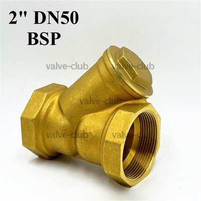 1 PCS NEW 2'' DN50 BSP Female Thread Brass 20 Mesh Strainer Valve Inline Y Filter