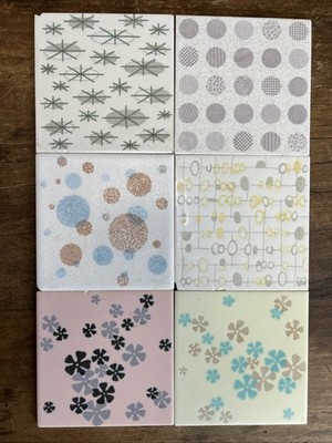 Vintage 1950s Ceratile MCM 4x4 Sample Lot Atomic Geometric Craft