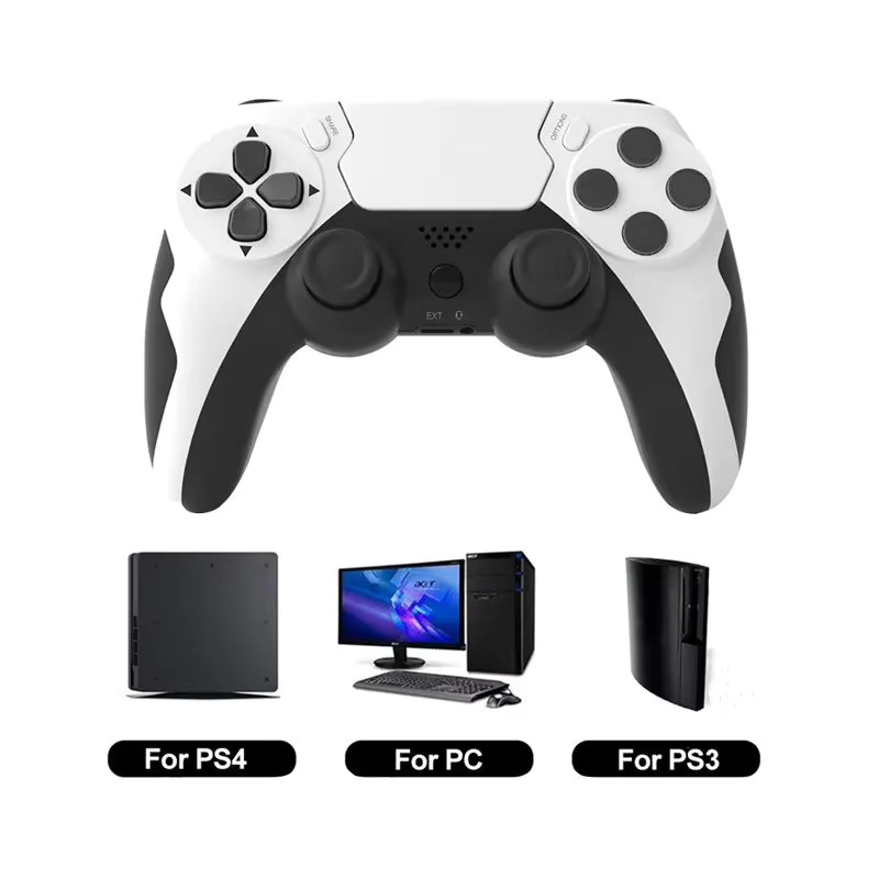 Manette sans fil PS4 avec gyroscope six axes et double vibration pour PC