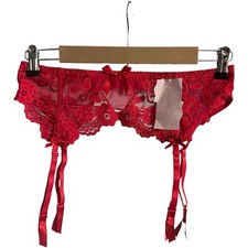 Cabernet Lace Garter Belt NWT Red Size L