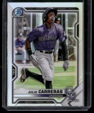 2021 Bowman Draft #BDC-30 Julio Carreras Chrome Refractor
