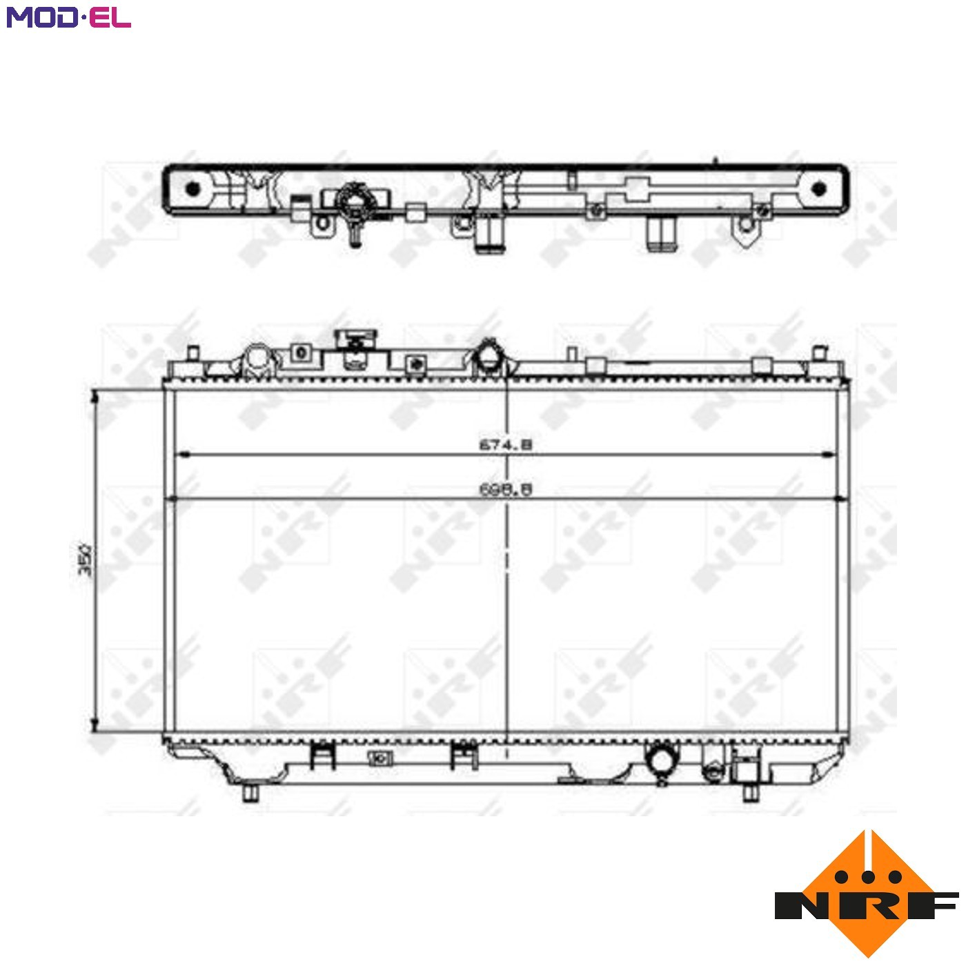 RADIATOR ENGINE COOLING 509512 FOR RF4F/RF1G/RF1S 2.0L 4cyl