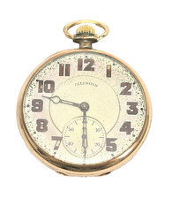 Antique Illinois Springfield Gold Plated Pocket Watch 1919
