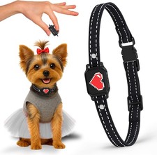 Bark Collar for Small Dogs 5-15 Lbs with Magnetic Charging No Shock Beep/Vibrate