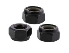 Image of Black Steel Nylon Insert Lock Nuts Hex Nylock Nut M2 M3 M4 M5 M6 M8 M10 M12