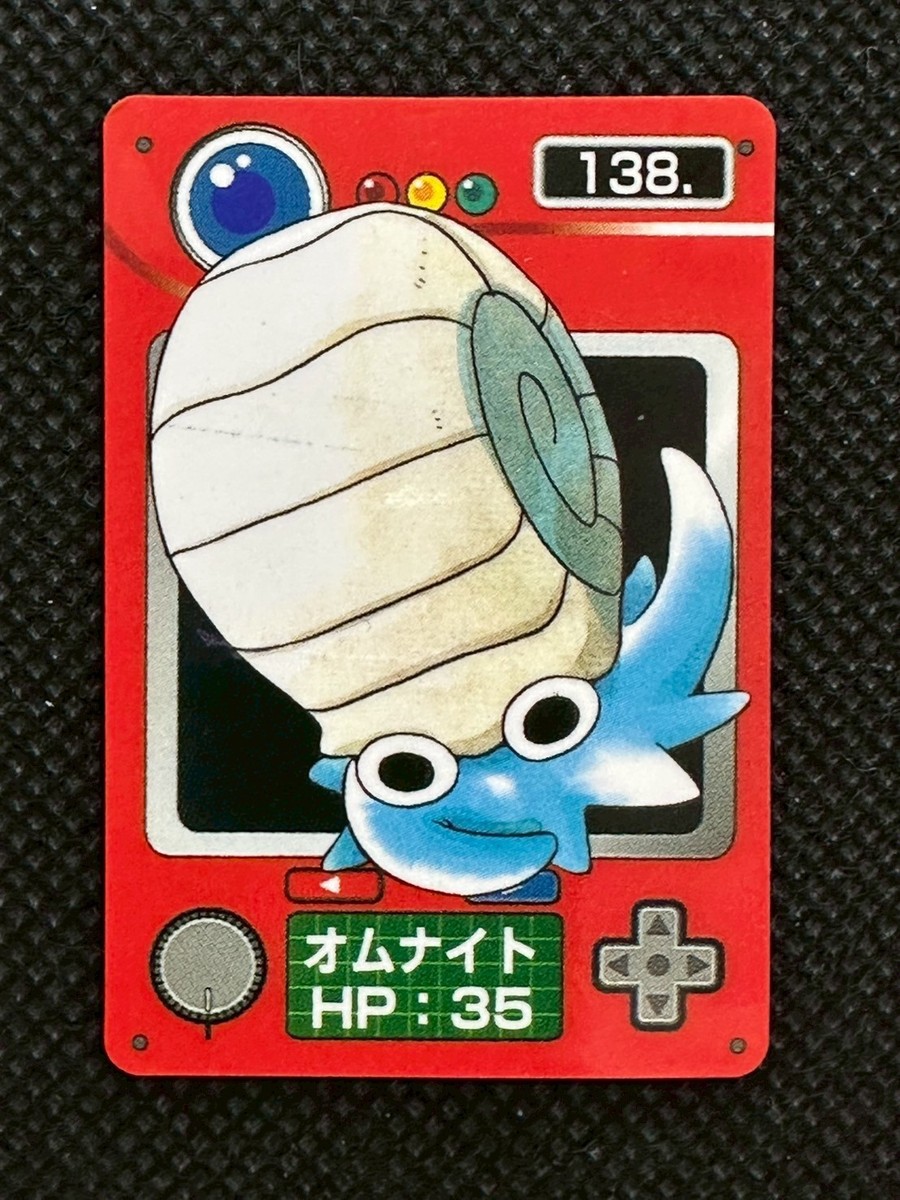 Omanyte No. 138 Pokemon Pokedex Mini Card Zukan Japanese Nintendo