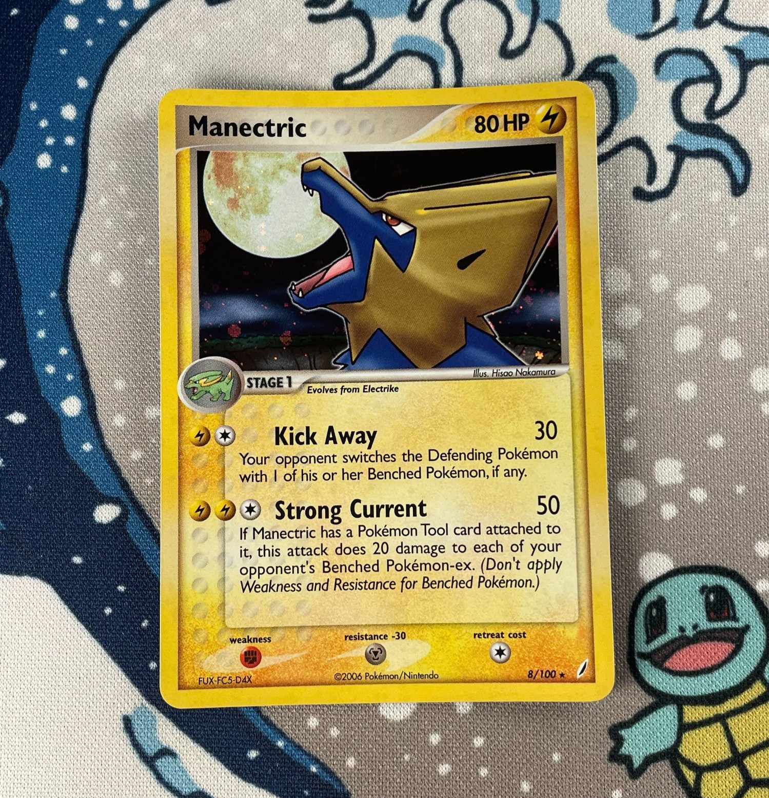 Manectric 8/100 Holo Rare EX Crystal Guardians Pokemon Card 2006 NM