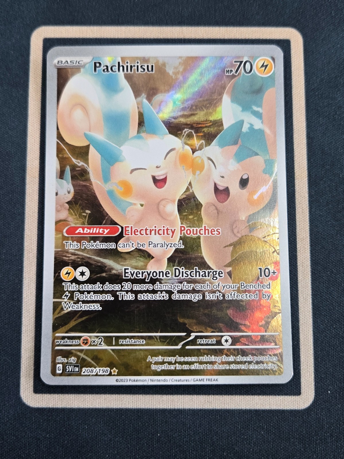 Pokemon TCG - Pachirisu - 208/198 Scarlet Violet Base - Illustration Rare - LP