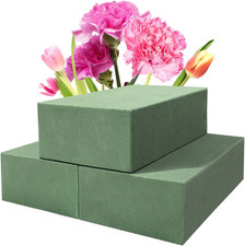 3 Pack Floral Foam Blocks 5.5" x 3.1" x 1.7" Wet and Dry Flower Foam for Flowe