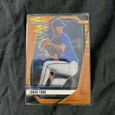 JONAH TONG 2025 PANINI PRIZM ORANGE PULSAR SP ROOKIE CARD 391/399 NEW YORK METS