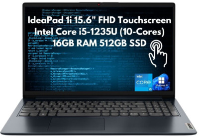 New Lenovo IdeaPad 1 15.6'' FHD Touch Core i5-1235U 16GB 512GB SSD Cam Windows 11