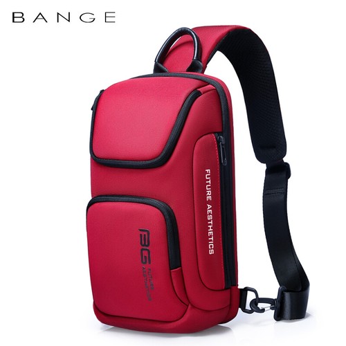 Bolso Bandolera BANGE Informal de Negocios para Hombres Impermeable Viaje Pecho Bandolera - Imagen 23 de 24