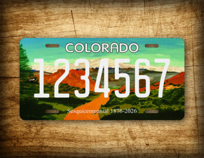 Personalized Colorado Sesquicentennial 1876-2026 License Plate ANY
