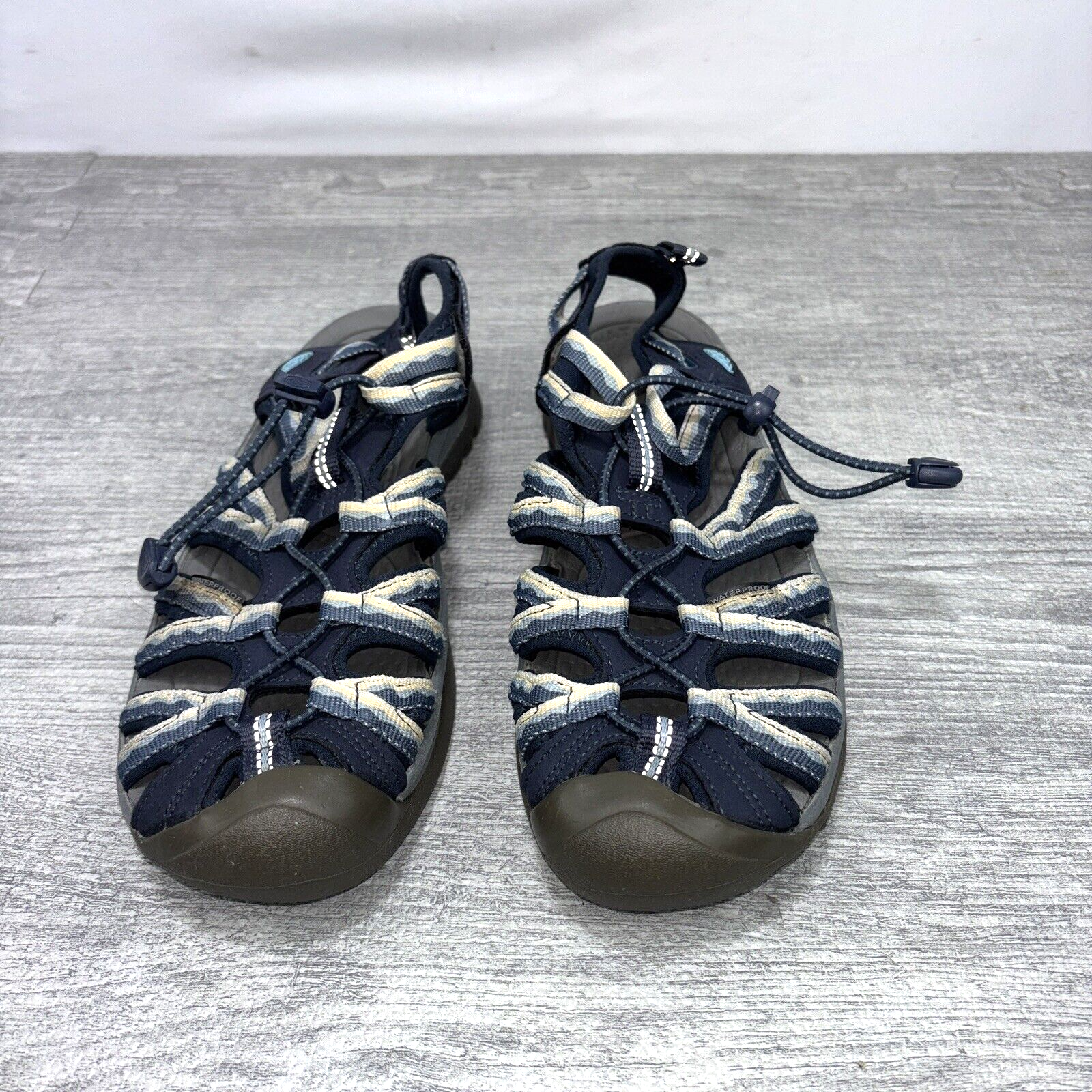 Sandali donna acqua KEEN Whisper taglia 8 blu navy punta chiusa cinturino