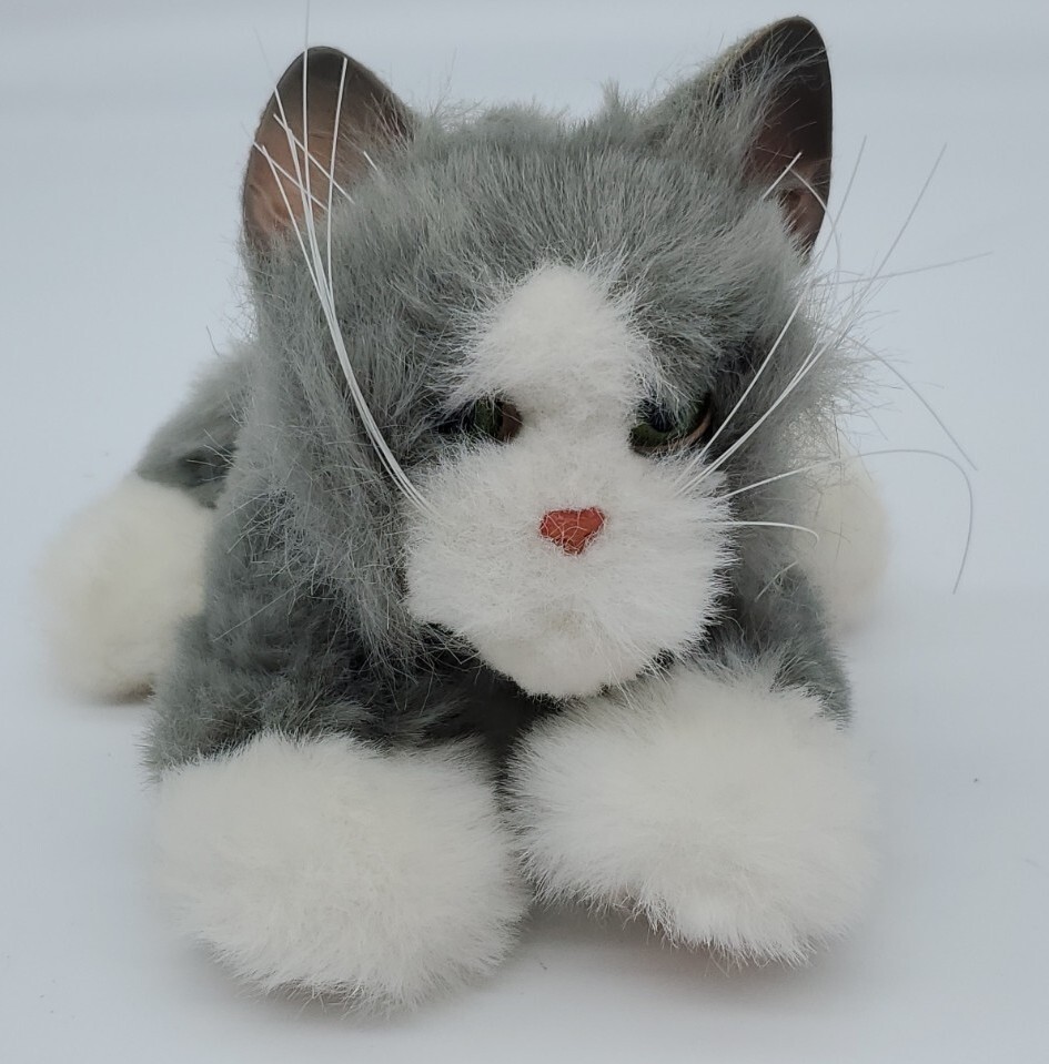 Furreal Friends Grey White Kitten Cat 2002 Tiger Electronics Purrs