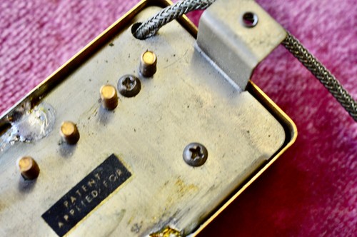 Vintage 1959 Gibson Long Magnet PAF Pickup 7.60k Orig Gold Cover Les Paul Custom - Picture 11 of 20