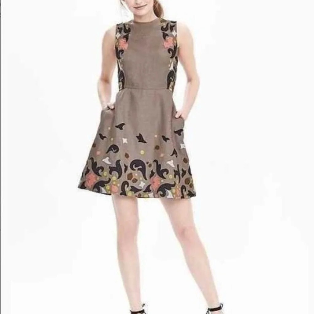 banana republic embroidered linen dress Rosanna Pink Floral Embroidered Maxi Dress – Frock and Frill main image 0